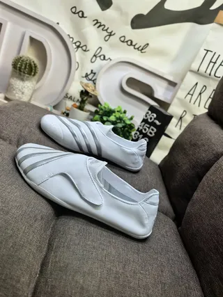 Adidas Slip-On Three-Stripe White and Blue Lifestyle Sneakers