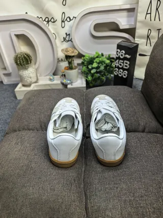 Adidas Spezial White and Beige Leather-Suede Lifestyle Sneakers