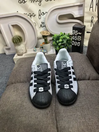 Adidas Superstar White and Black Lifestyle Sneakers