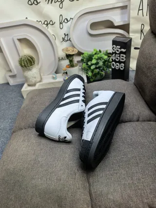 Adidas Superstar White and Black Lifestyle Sneakers