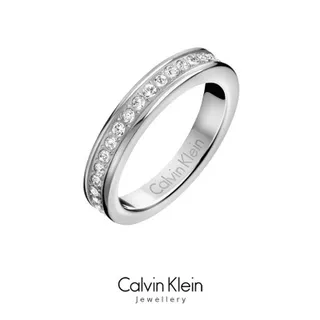 Calvin Klein Engraved Rose Gold Minimalist Ring
