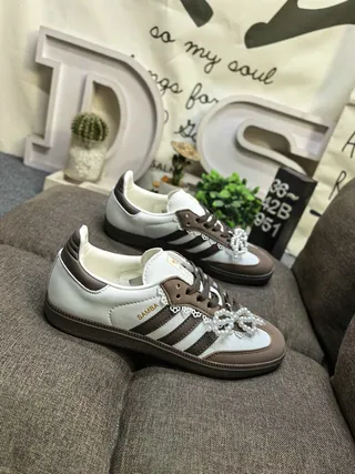 Adidas Samba White Brown Lifestyle Sneakers