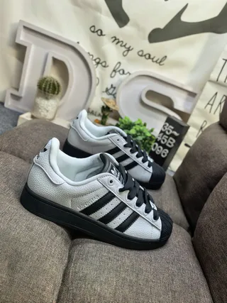 Adidas Superstar White and Black Lifestyle Sneakers