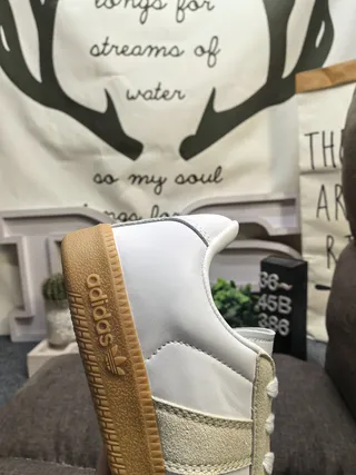 Adidas Spezial White and Beige Leather-Suede Lifestyle Sneakers