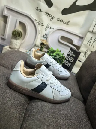 Adidas Spezial White and Beige Leather-Suede Lifestyle Sneakers