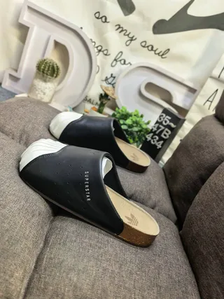 Adidas Superstar Slipper Black and White Slippers