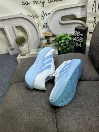 Adidas Adizero Evo SL 2 White and Light Blue Running Shoes
