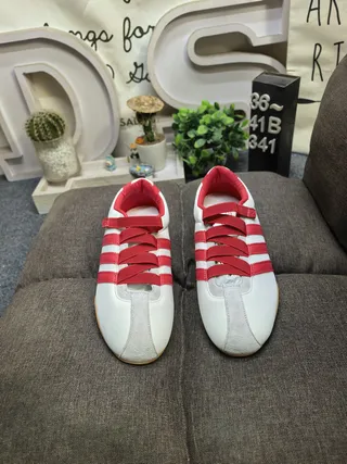 Adidas Tokyo Laceless White and Red Lifestyle Sneakers
