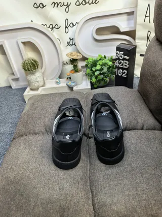 Adidas Black White Stripe Mary Jane Shoes