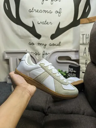 Adidas Spezial White and Beige Leather-Suede Lifestyle Sneakers