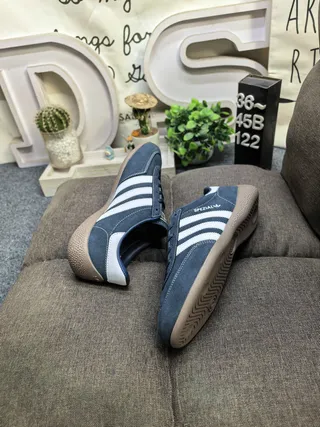 Adidas Spezial Navy Blue and White Suede Lifestyle Sneakers