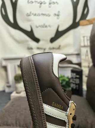 Adidas Samba Brown Beige White Lifestyle Sneakers