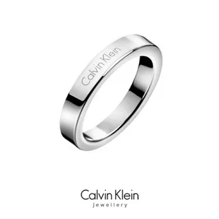 Calvin Klein Polished Rose Gold Engraved Band Ring