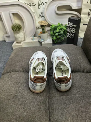Adidas Samba Lace-Trim White Brown Lifestyle Sneakers