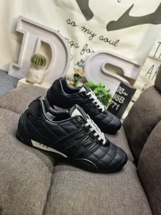 Adidas Black White Quilted Upper Three-Stripe Side Panel Lifestyle Sneakers