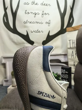 Adidas Spezial Navy Blue and White Suede Lifestyle Sneakers