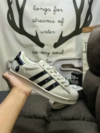 Stussy Beige Navy Low-Top Cupsole Lifestyle Sneakers