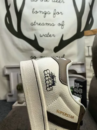 Stussy Beige Navy Low-Top Cupsole Lifestyle Sneakers