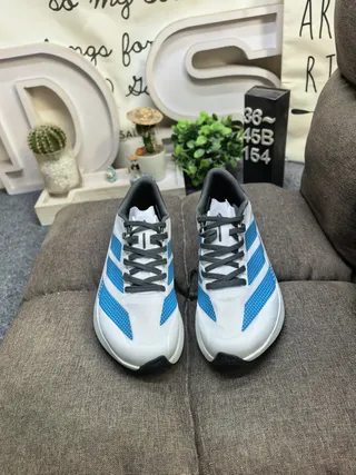 Adidas Adizero Evo SL 2 White Blue Running Shoes