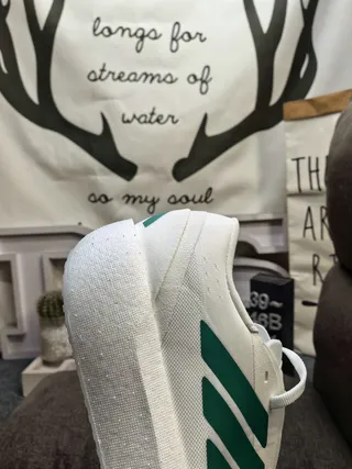 Adidas White Knit Three-Stripe Sculpted Midsole Lifestyle Sneakers