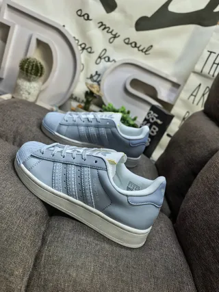 Adidas Superstar Light Blue Lifestyle Sneakers