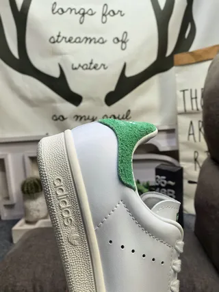Adidas Stan Smith White and Green Lifestyle Sneakers