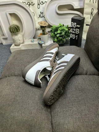 Adidas Samba White Brown Lifestyle Sneakers