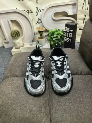 Adidas Silver Black Sole Metallic Upper Chunky Sneakers