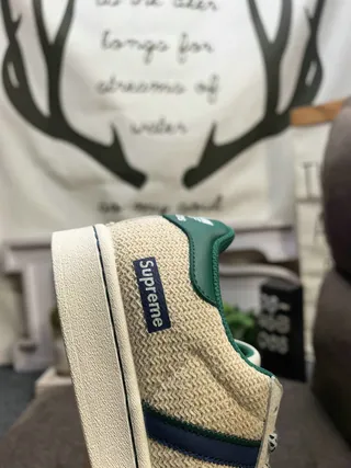 Stussy Beige Navy Low-Top Cupsole Lifestyle Sneakers