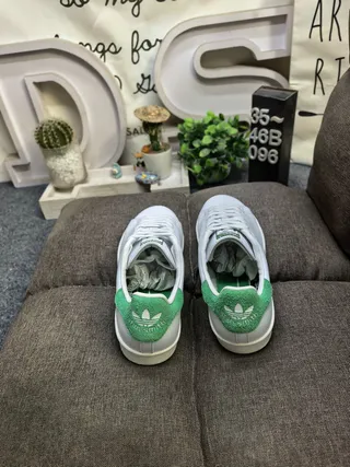 Adidas Stan Smith White and Green Lifestyle Sneakers