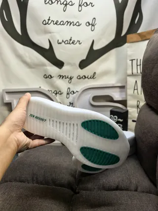 Adidas White Knit Three-Stripe Sculpted Midsole Lifestyle Sneakers