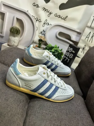 Adidas Samba Japan Off-White and Blue Lifestyle Sneakers