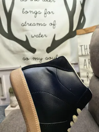 Brown Beige High-Top Leather Upper Ankle Boots