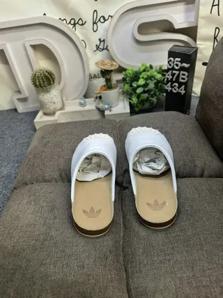 Adidas Superstar Slide White Perforated Leather Slippers