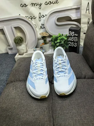 Adidas Lightstrike Pro White and Light Blue Lifestyle Sneakers