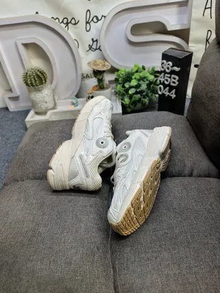 Adidas White Gray Midsole Mesh And Synthetic Overlay Construction Chunky Sneakers