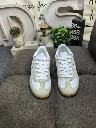Adidas Spezial White and Beige Leather-Suede Lifestyle Sneakers