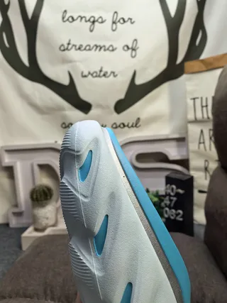 Gray and Blue Accent Molded Sole Slipper
