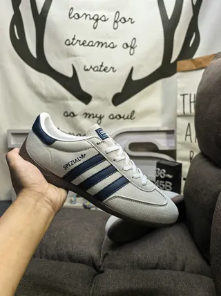 Adidas Spezial Navy Blue and White Suede Lifestyle Sneakers