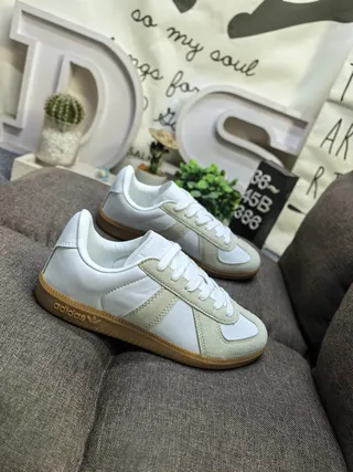 Adidas Spezial White and Beige Leather-Suede Lifestyle Sneakers