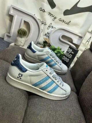 Stussy Beige Navy Low-Top Cupsole Lifestyle Sneakers