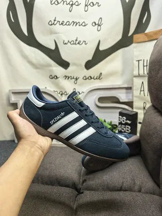 Adidas Spezial Navy Blue and White Suede Lifestyle Sneakers