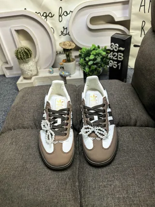 Adidas Samba White Brown Lifestyle Sneakers