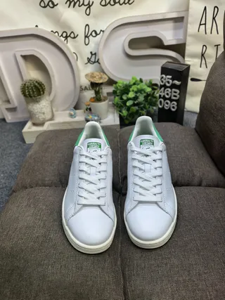 Adidas Stan Smith White and Green Lifestyle Sneakers