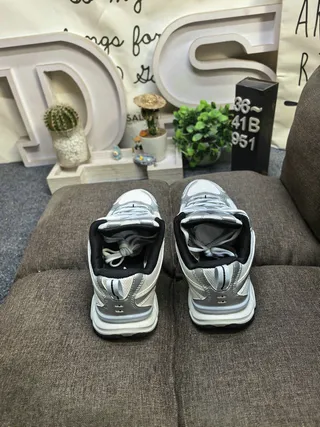 Adidas Silver Black Sole Metallic Upper Chunky Sneakers