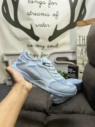 Adidas Lifestyle Sneaker Light Blue and White Mesh Low-Top Sneakers