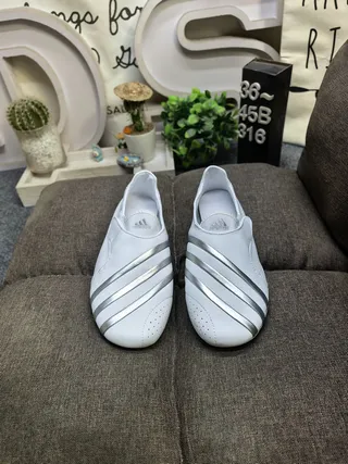 Adidas Slip-On Three-Stripe White and Blue Lifestyle Sneakers