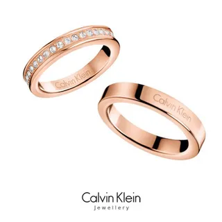 Calvin Klein Engraved Rose Gold Minimalist Ring
