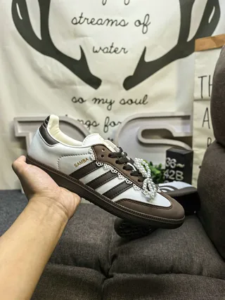 Adidas Samba White Brown Lifestyle Sneakers