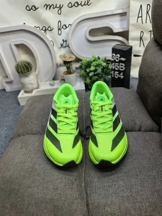 Adidas Adizero Evo SL 2 Neon Green Purple Running Shoes